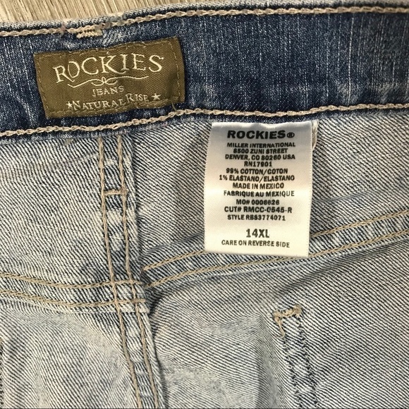 Rockies Natural Rise Light Wash Jeans size 14XL - Picture 5 of 7